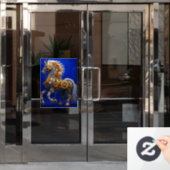 Steampunk Horse Fensteraufkleber (Büro Tür)