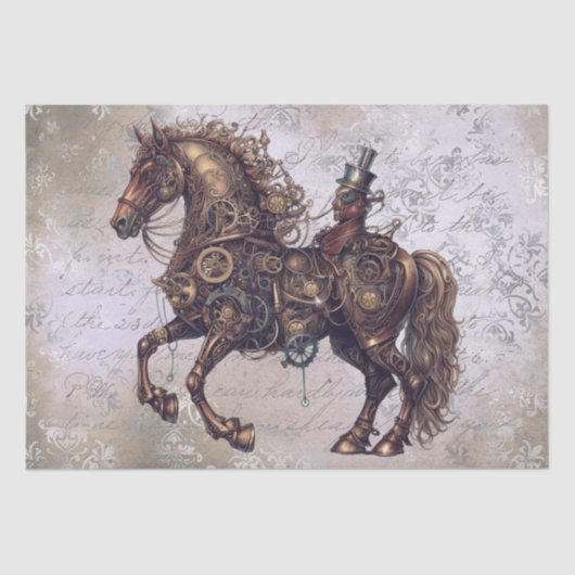 Steampunk Horse Seidenpapier (Vorderseite)