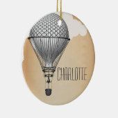 Steampunk Hot Air Ballon Keramikornament (Rechts)
