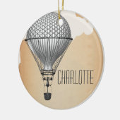 Steampunk Hot Air Ballon Keramikornament (Links)