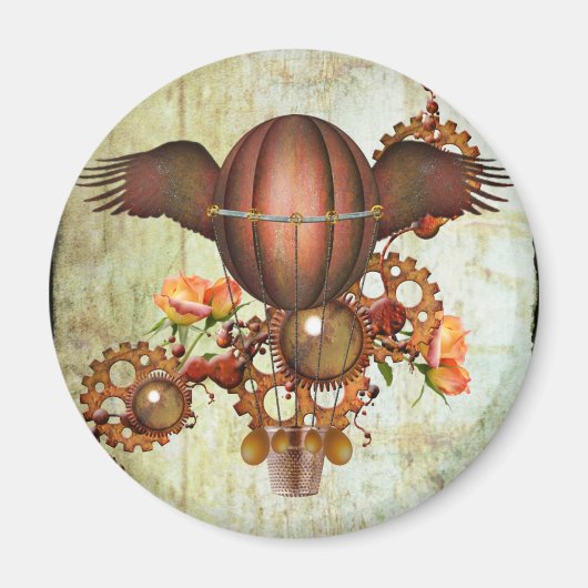 Steampunk Hot Air Ballon Magnet (Vorne)