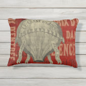 Steampunk Hot Air Ballon Ride Graphic Schriftartes Kissen Für Draußen (Rückseite)