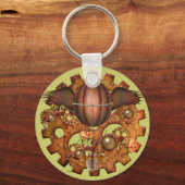 Steampunk Hot Air Ballon Schlüsselanhänger (Vorderseite)