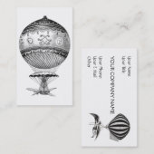 Steampunk Hot Air Ballon Visitenkarte (Vorne/Hinten)