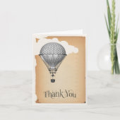 Steampunk Hot Air Balloon Wedding Danke (Vorderseite)