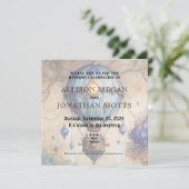 Steampunk Hot Air Balloon Wedding Invitation Einladung (Stehend Vorderseite)