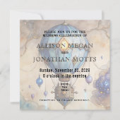 Steampunk Hot Air Balloon Wedding Invitation Einladung (Vorderseite)