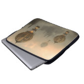 Steampunk Hot Air Balloons Laptopschutzhülle (Vorne Knopf)
