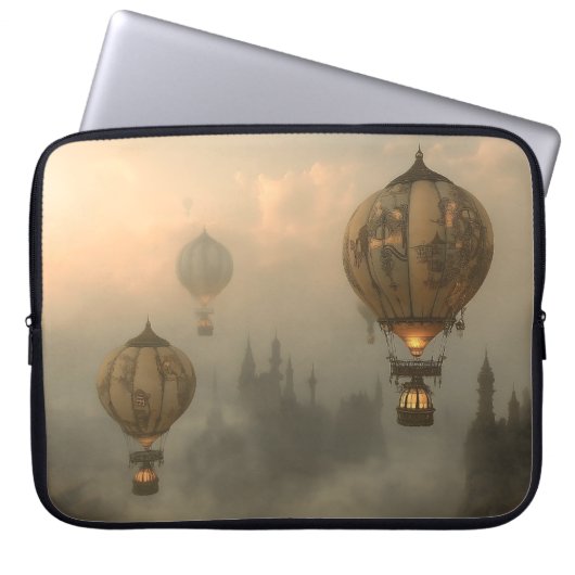 Steampunk Hot Air Balloons Laptopschutzhülle (Vorderseite)