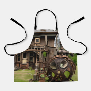 Steampunk House & Alien Schürze