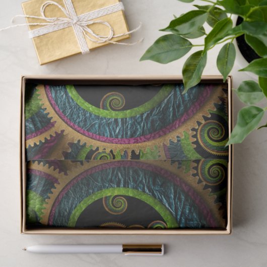 Steampunk - Hübsch als Pfau Seidenpapier (Geschenk)