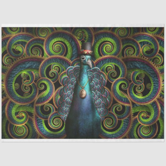 Steampunk - Hübsch als Pfau Seidenpapier (Vorderseite)