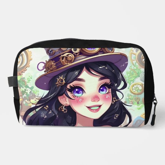 Steampunk-Hühnchen-Taschen Waschbeutel (Vorderseite)