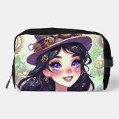 Steampunk-Hühnchen-Taschen Waschbeutel (Rückseite)