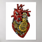 Steampunk Human Heart Anatomic Art Poster (Vorne)