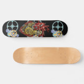 Steampunk Human Heart Anatomie Sci Fi Kunst Skateboard (Horizontal)