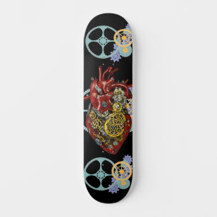 Steampunk Human Heart Anatomie Sci Fi Kunst Skateboard