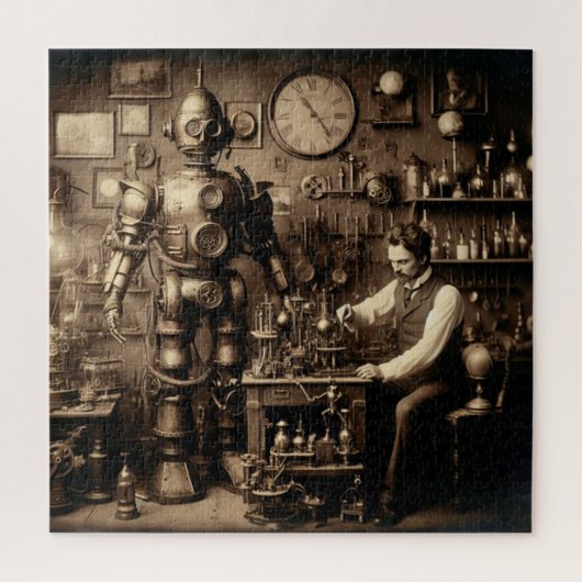 Steampunk Humanoid Mechanischer Roboter ~ * ~ Puzzle (Vertikal)