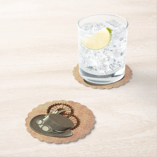 Steampunk-Hut und Gears Untersetzer (Vor Ort)