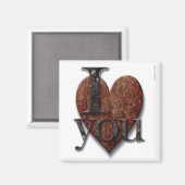 Steampunk I Liebe You Valentine Magnet (Vorderseite/Rückseite)