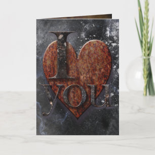 Steampunk I Love You Valentinstag Feiertagskarte