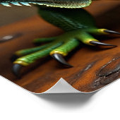 Steampunk Iguana in Viktorianischer Umgebung Poster (Ecke)