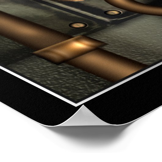 Steampunk im Herzen Poster (Ecke)