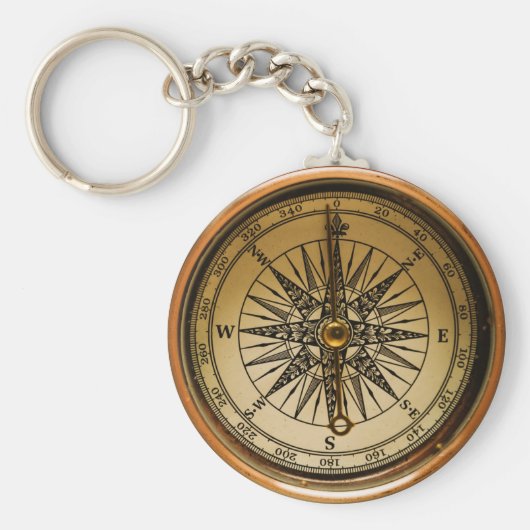 Steampunk-Imitate Compass Design Schlüsselanhänger (Vorne)
