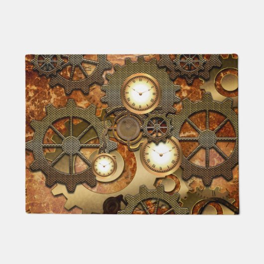 Steampunk in den goldenen Farben Fußmatte (Vorderseite)