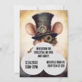 Steampunk-Individuelle Name bei Flickertail Einladung (Rückseite)