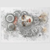 Steampunk Industrial Blueprint Style M8 Decoupage Seidenpapier (Vorderseite)