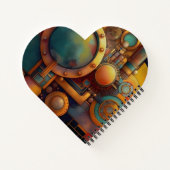 Steampunk Industrial Geometry Art Notizblock (Rückseite)