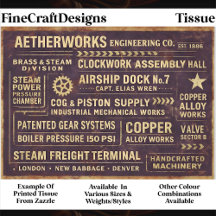 Steampunk Industrie-Typografie-Schild FA4 Découpag