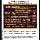 Steampunk Industrie-Typografie-Schild FA4 Découpag Seidenpapier