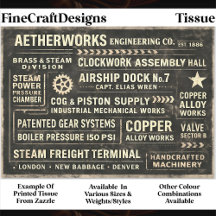 Steampunk Industrie-Typografie-Schild FA5 Découpag