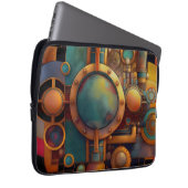 Steampunk Industrielle Geometrie-Kunst Laptopschutzhülle (Vorne Rechts)