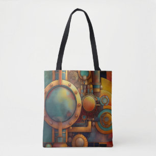 Steampunk Industrielle Geometrie-Kunst Tasche
