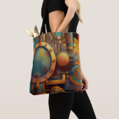 Steampunk Industrielle Geometrie-Kunst Tasche (Von Nahem)