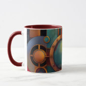 Steampunk Industrielle Geometrie-Kunst Tasse (Links)