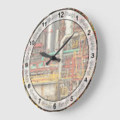 Steampunk - industrielle Illusion Große Wanduhr (Winkel)