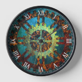 Steampunk-Industrieschlosswerk Uhr (Vorderseite)