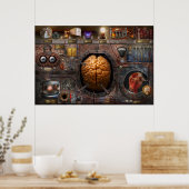 Steampunk - Informationsüberflutung Poster (Küche)