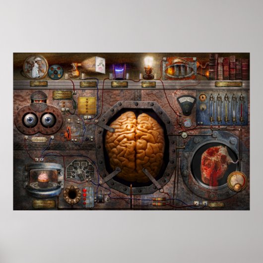 Steampunk - Informationsüberflutung Poster (Vorne)