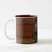 Steampunk - Informationsüberflutung Zweifarbige Tasse (Links)