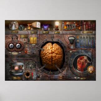 Steampunk - Informationsüberladung Poster
