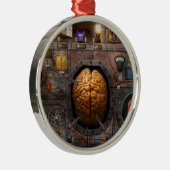 Steampunk - Informationsüberladung Silbernes Ornament (Rechts)