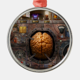 Steampunk - Informationsüberladung Silbernes Ornament