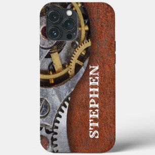 Steampunk-Ingenieur Mechanische Zahnräder Rostiges iPhone 13 Pro Max Hülle