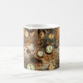 Steampunk-Ingenieursplan Braun Messing Kaffeetasse (Mittel)