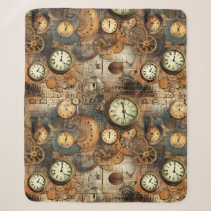 Steampunk-Ingenieursplan Braun Messing Sherpadecke